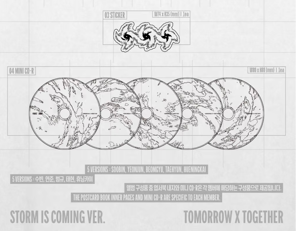 [PRE-ORDER + P.O.B] TOMORROW X TOGETHER - PERFECT STORM (STORM IS COMING Ver.)
