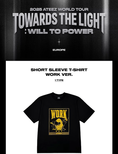 [PRE ORDER] ATEEZ - SHORT SLEEVE T-SHIRT WORK VER