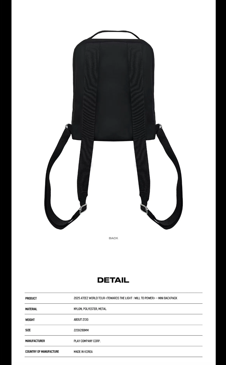 [PRE ORDER] ATEEZ - MINI BACKPACK