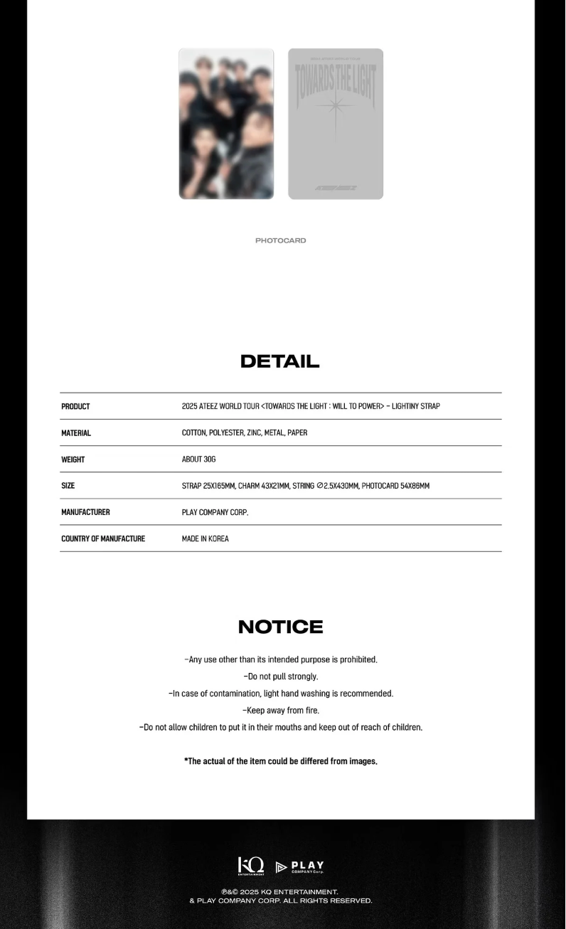 [PRE ORDER] ATEEZ - LIGHTINY STRAP