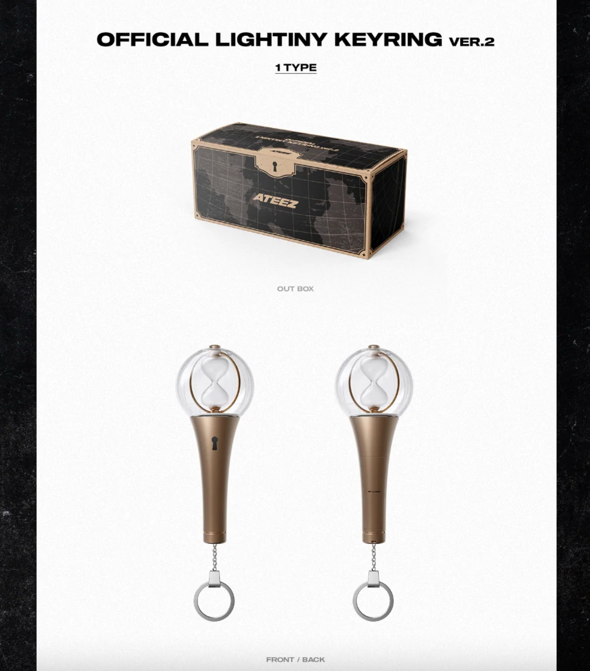 [PRE ORDER] ATEEZ - OFFICIAL LIGHTINY KEYRING VER.2