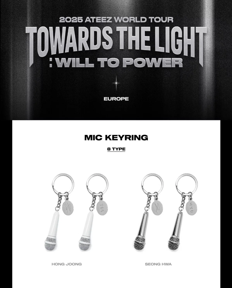 [PRE ORDER] ATEEZ - MIC KEYRING