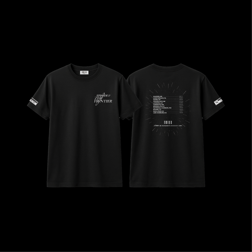 [OFFICIAL MERCH]  NMIXX- BLACK T-SHIRT - EPISODE 1: ZERO FRONTIER
